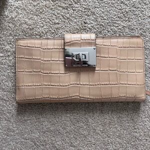 Michael Kors Tan Crocodile-Embossed Wallet